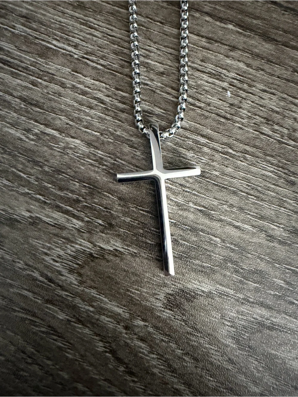 Sterling Silver Cross Pendant Necklace - Silver